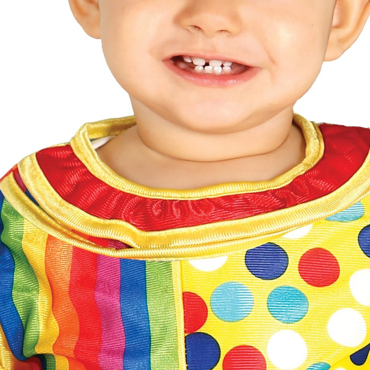 Yellow - Back - Fiestas Guirca Baby Clown Costume Set