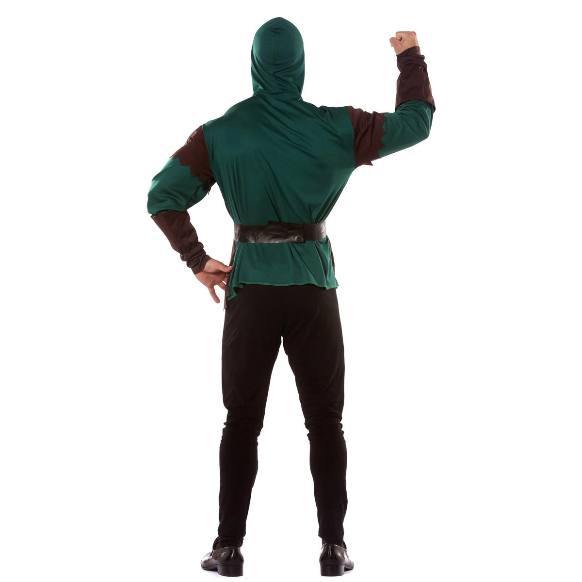 Brown-Green - Back - Fiestas Guirca Mens Archer Costume Set