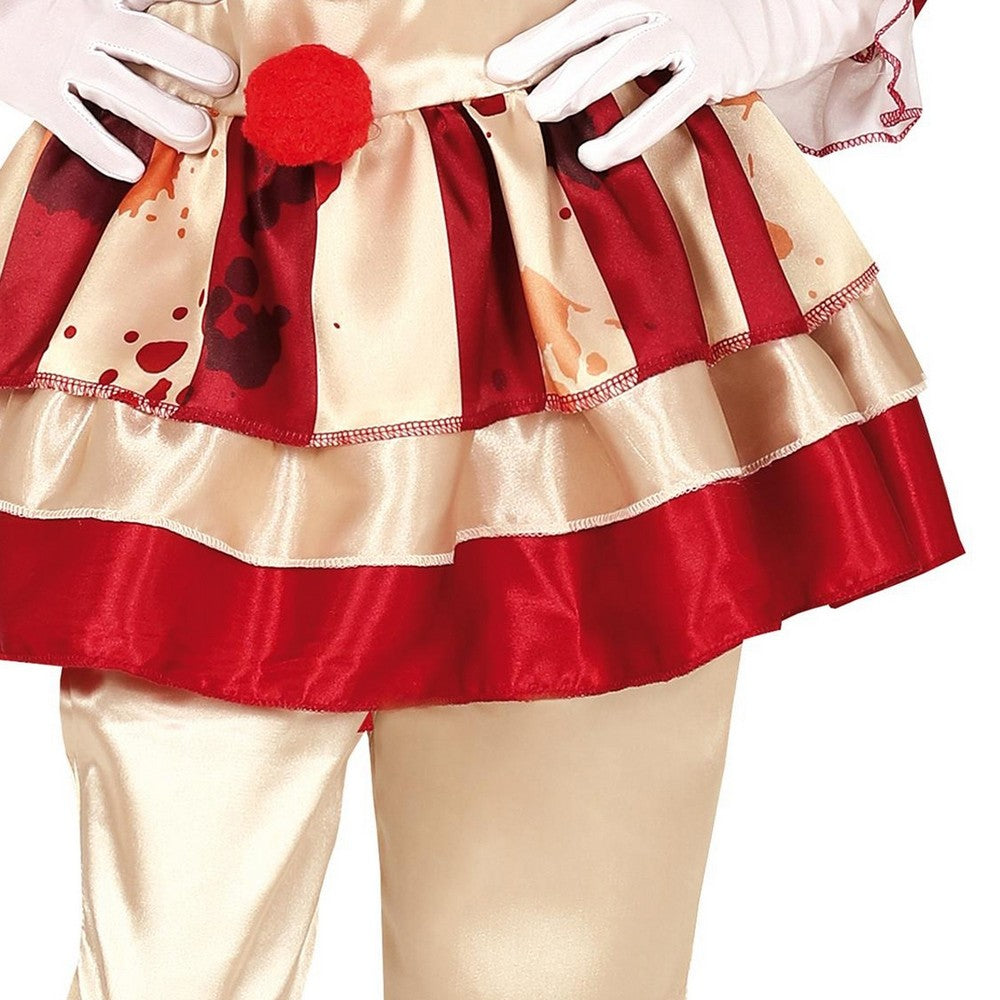 Beige-Burgundy - Lifestyle - Fiestas Guirca Girls Striped Clown Costume Set