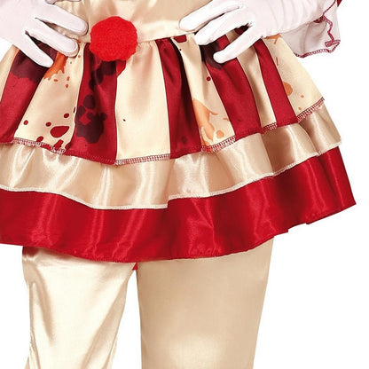 Beige-Burgundy - Lifestyle - Fiestas Guirca Girls Striped Clown Costume Set