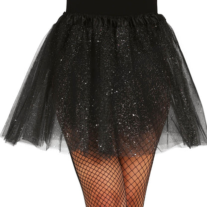 Black - Back - Fiestas Guirca Womens-Ladies Glitter Tutu