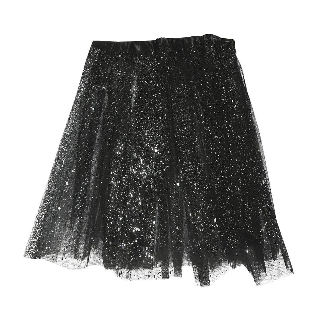 Black - Front - Fiestas Guirca Womens-Ladies Glitter Tutu