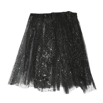 Black - Front - Fiestas Guirca Womens-Ladies Glitter Tutu