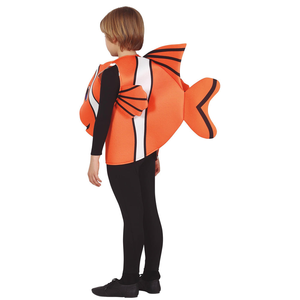 Orange-White - Back - Fiestas Guirca Childrens-Kids Fish Costume