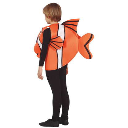 Orange-White - Back - Fiestas Guirca Childrens-Kids Fish Costume