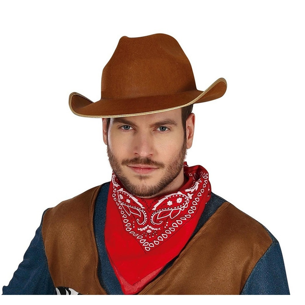 Brown-Blue - Side - Fiestas Guirca Mens Cowboy Costume