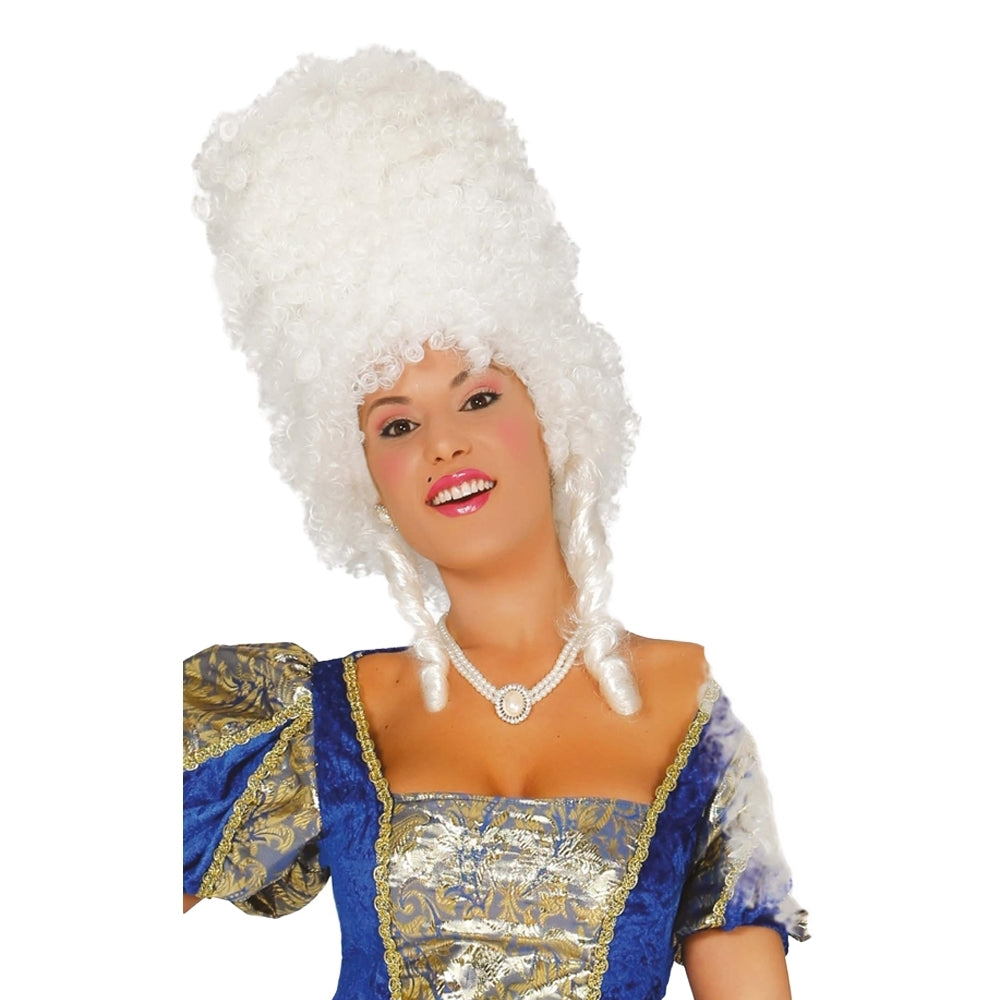 White - Front - Fiestas Guirca Womens-Ladies Epoch Victorian Wig