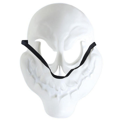White - Back - Fiestas Guirca Unisex Adult Ghost PVC Mask