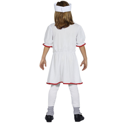 White-Red - Back - Fiestas Guirca Girls Nurse Costume Set