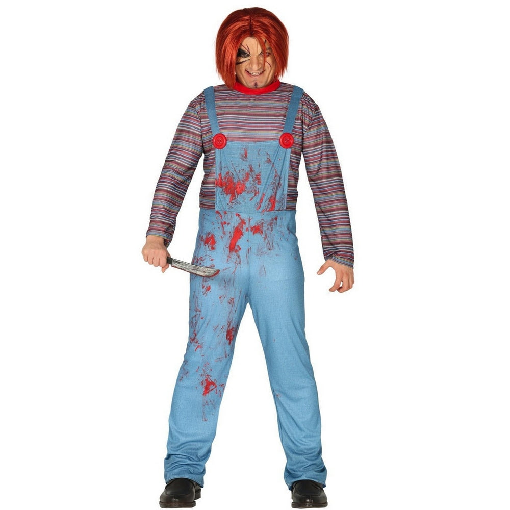 Blue-Blue-Red-Red - Front - Fiestas Guirca Creepy Doll Costume