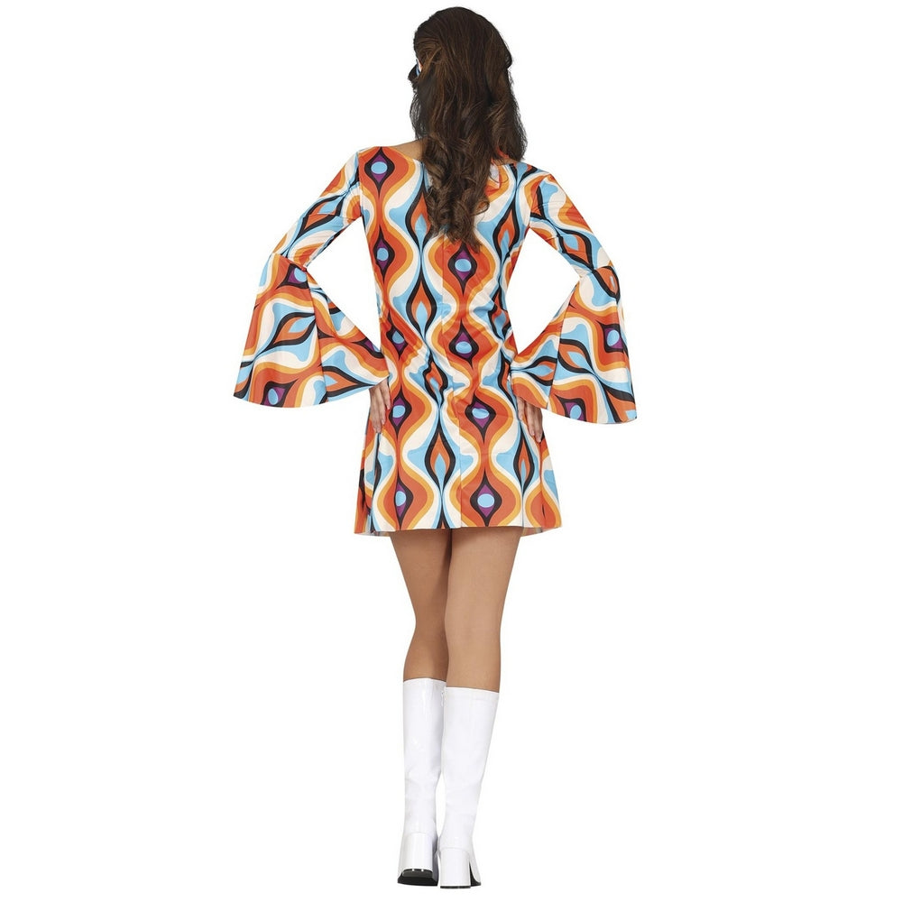 Multicoloured - Back - Fiestas Guirca Womens-Ladies 70s Costume Set