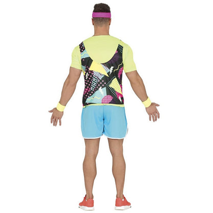 Multicoloured - Back - Fiestas Guirca Mens 80s Costume Set