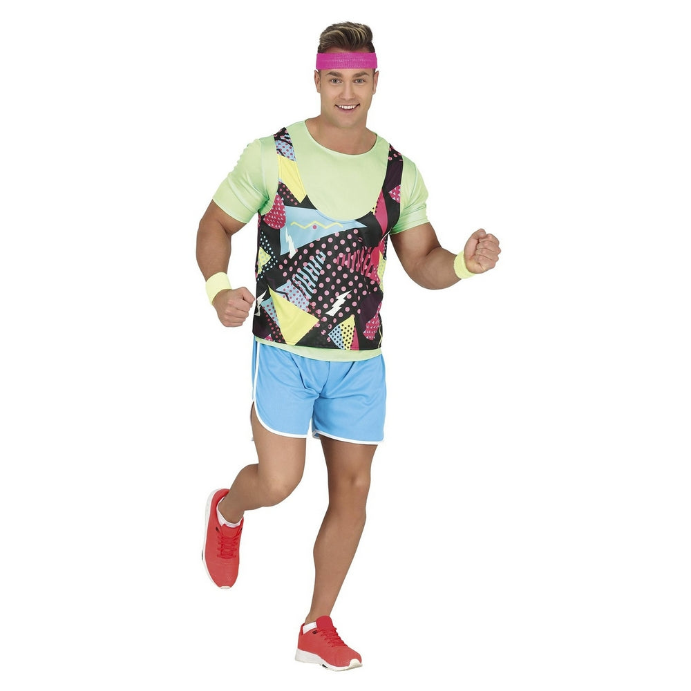 Multicoloured - Front - Fiestas Guirca Mens 80s Costume Set