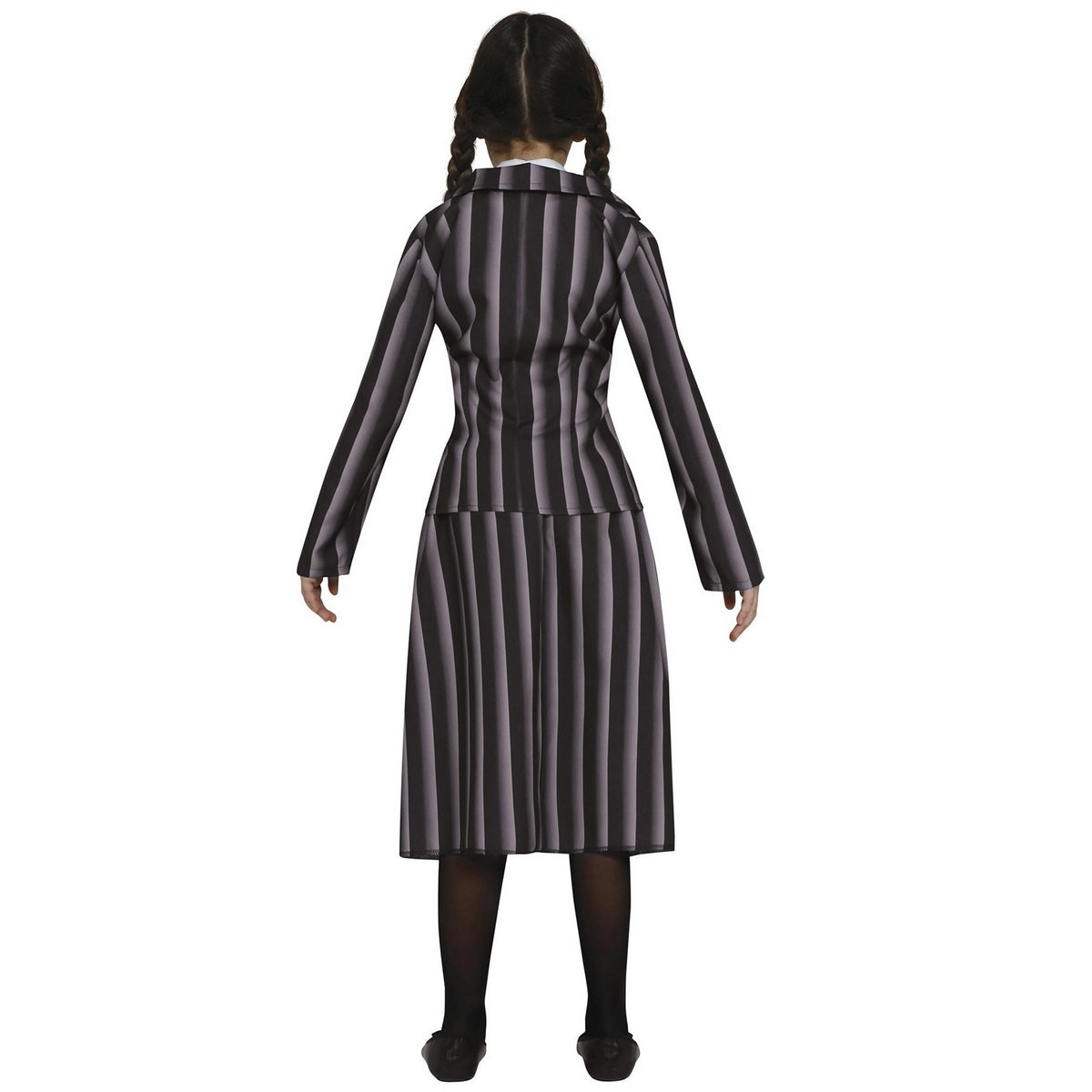Black-Grey - Back - Fiestas Guirca Girls Gothic Student Costume Set