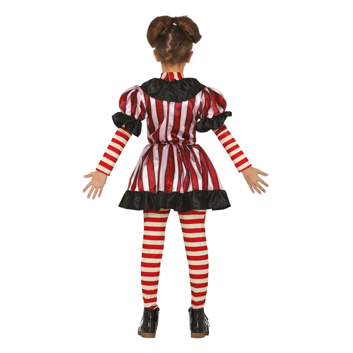 Black-Red - Back - Fiestas Guirca Girls Clown Costume Set