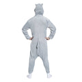 Grey-White - Back - Fiestas Guirca Unisex Adult Hippo Costume Set