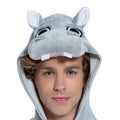 Grey-White - Side - Fiestas Guirca Unisex Adult Hippo Costume Set