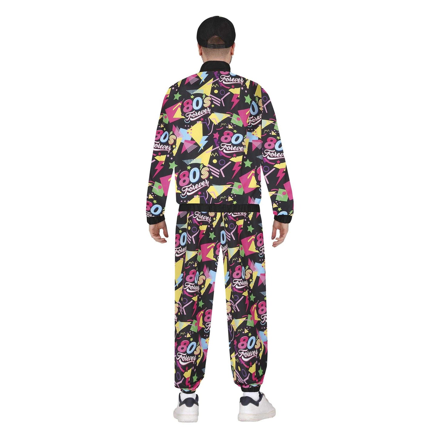 Multicoloured - Back - Fiestas Guirca Mens Patterned 80s Tracksuit