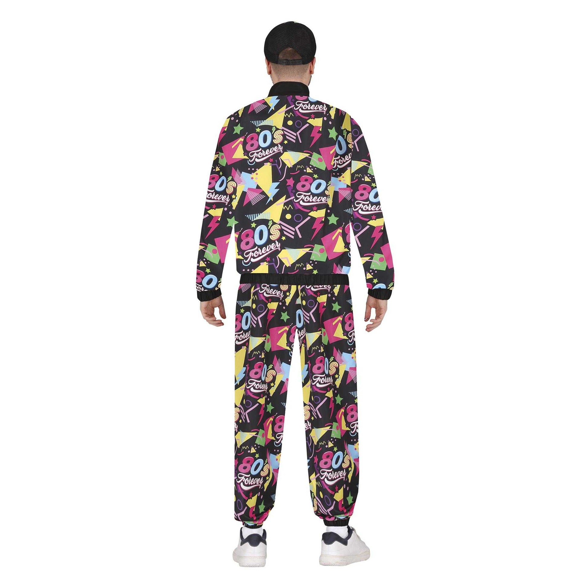 Multicoloured - Back - Fiestas Guirca Mens Patterned 80s Tracksuit