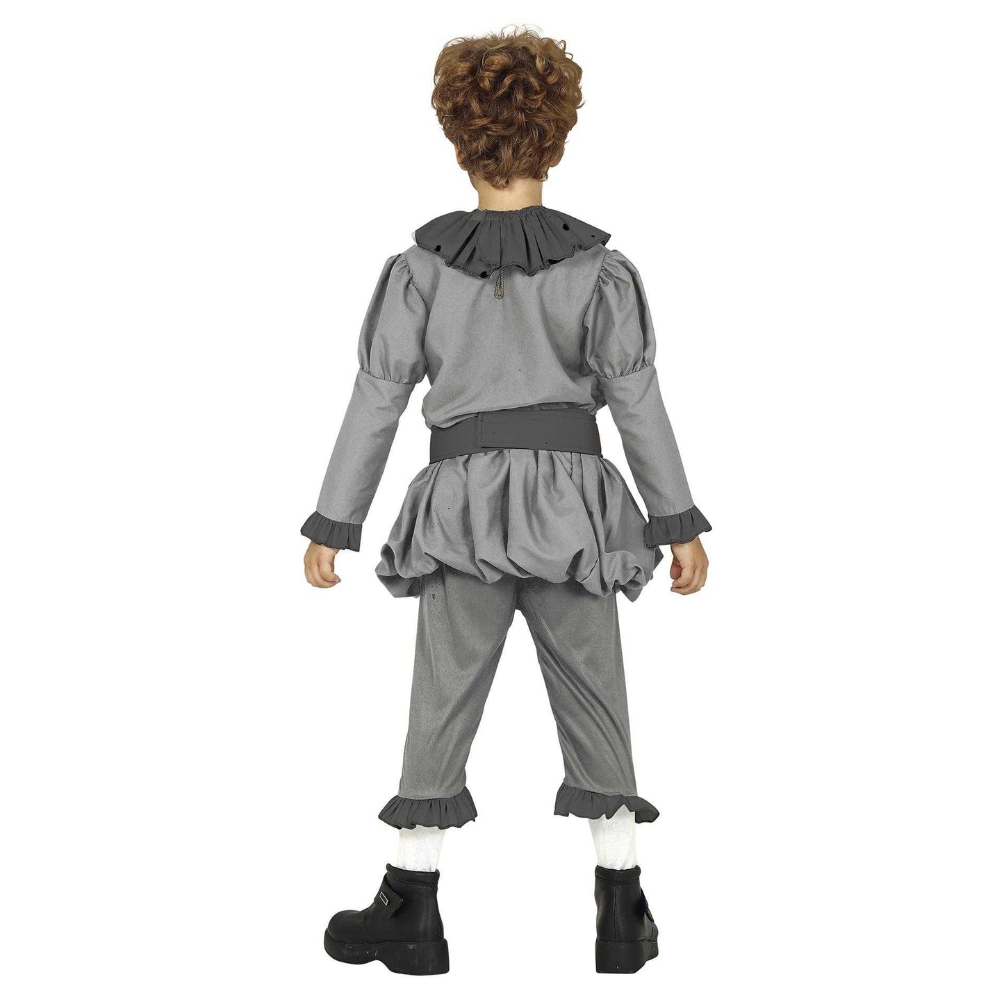 Grey-Red - Back - Fiestas Guirca Boys Bad Clown Costume