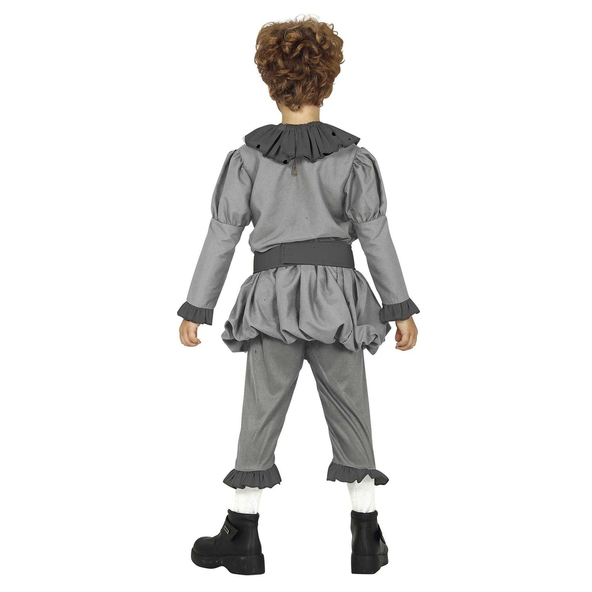 Grey-Red - Back - Fiestas Guirca Boys Bad Clown Costume