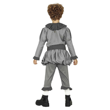 Grey-Red - Back - Fiestas Guirca Boys Bad Clown Costume
