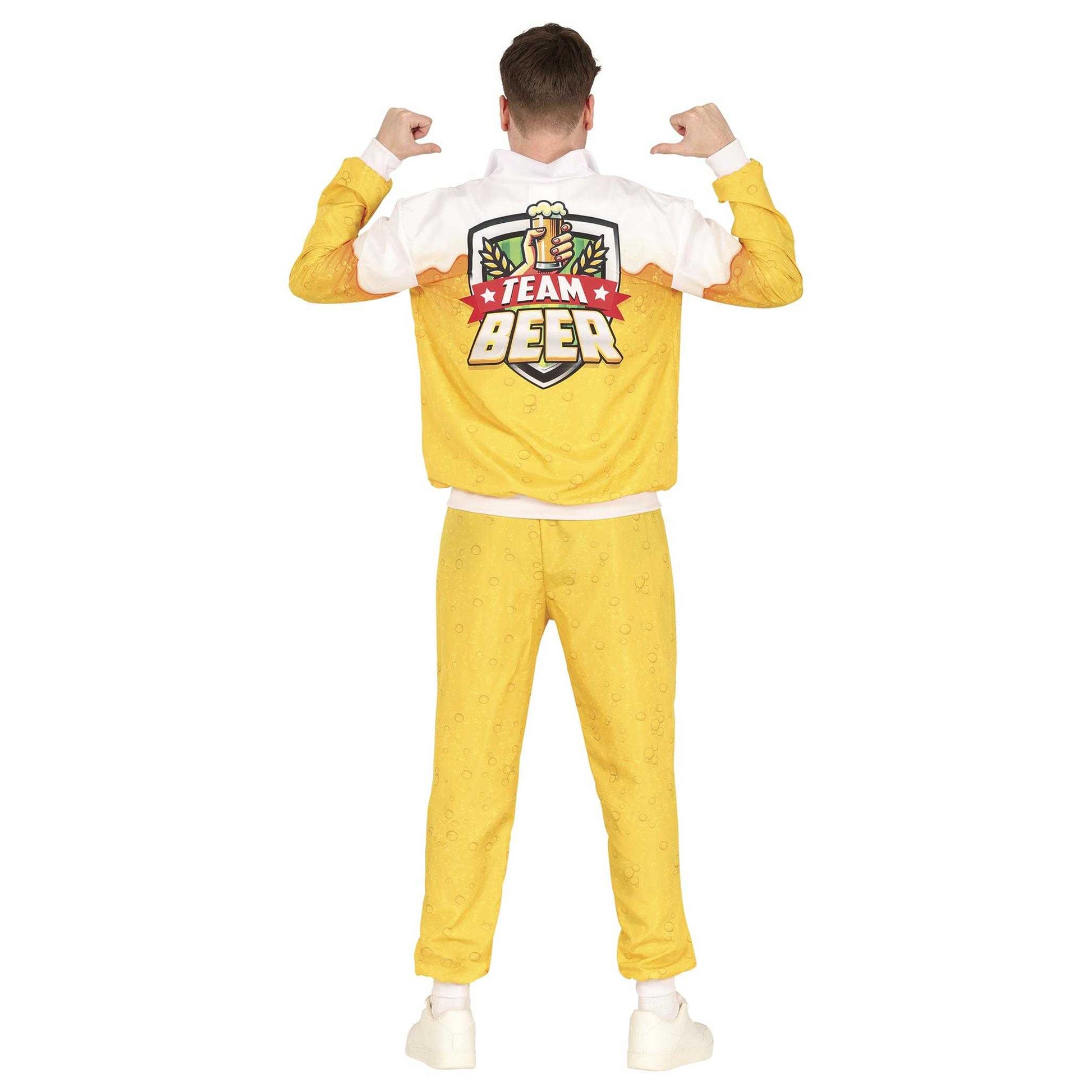 Yellow - Back - Fiestas Guirca Mens Team Beer Costume Set