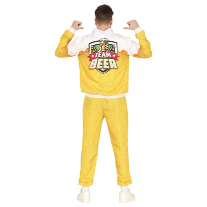 Yellow - Back - Fiestas Guirca Mens Team Beer Costume Set