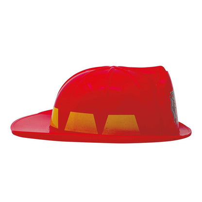 Red - Side - Fiestas Guirca Unisex Adult Firefighter Helmet