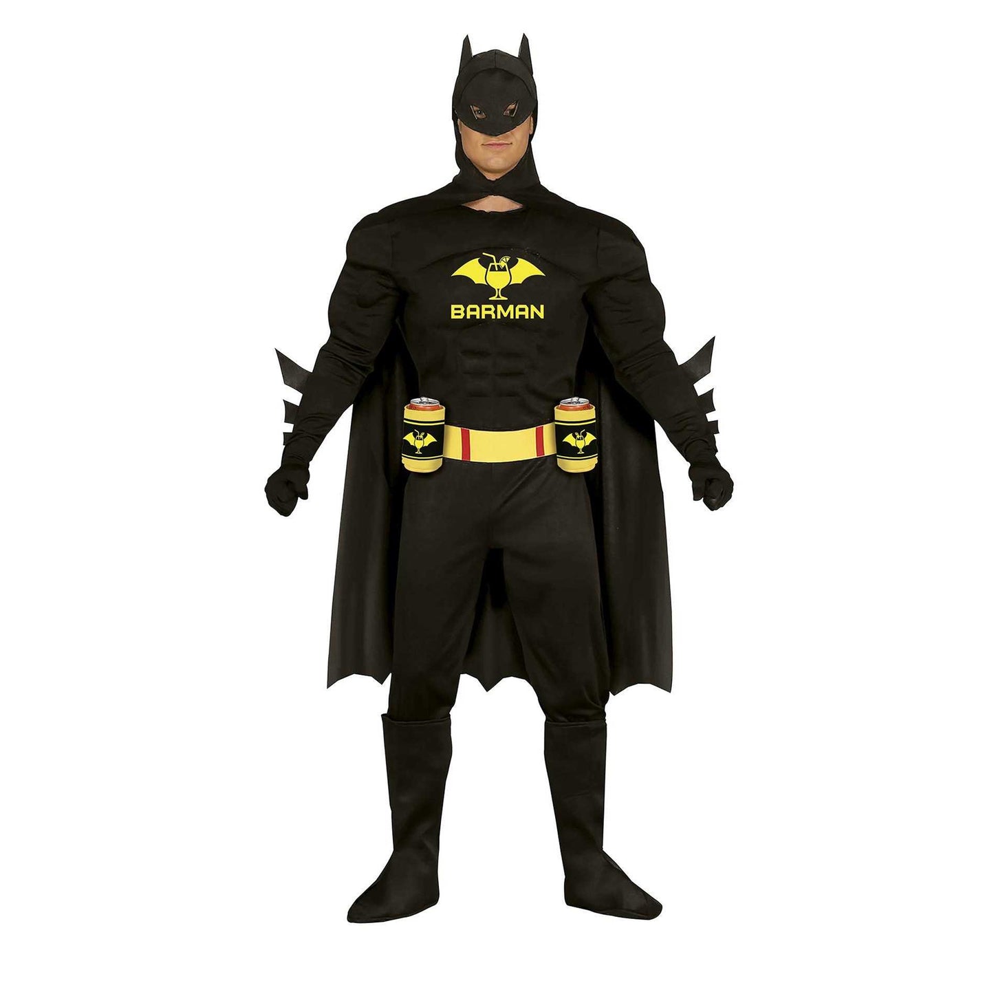 Black-Yellow - Front - Fiestas Guirca Barman Costume