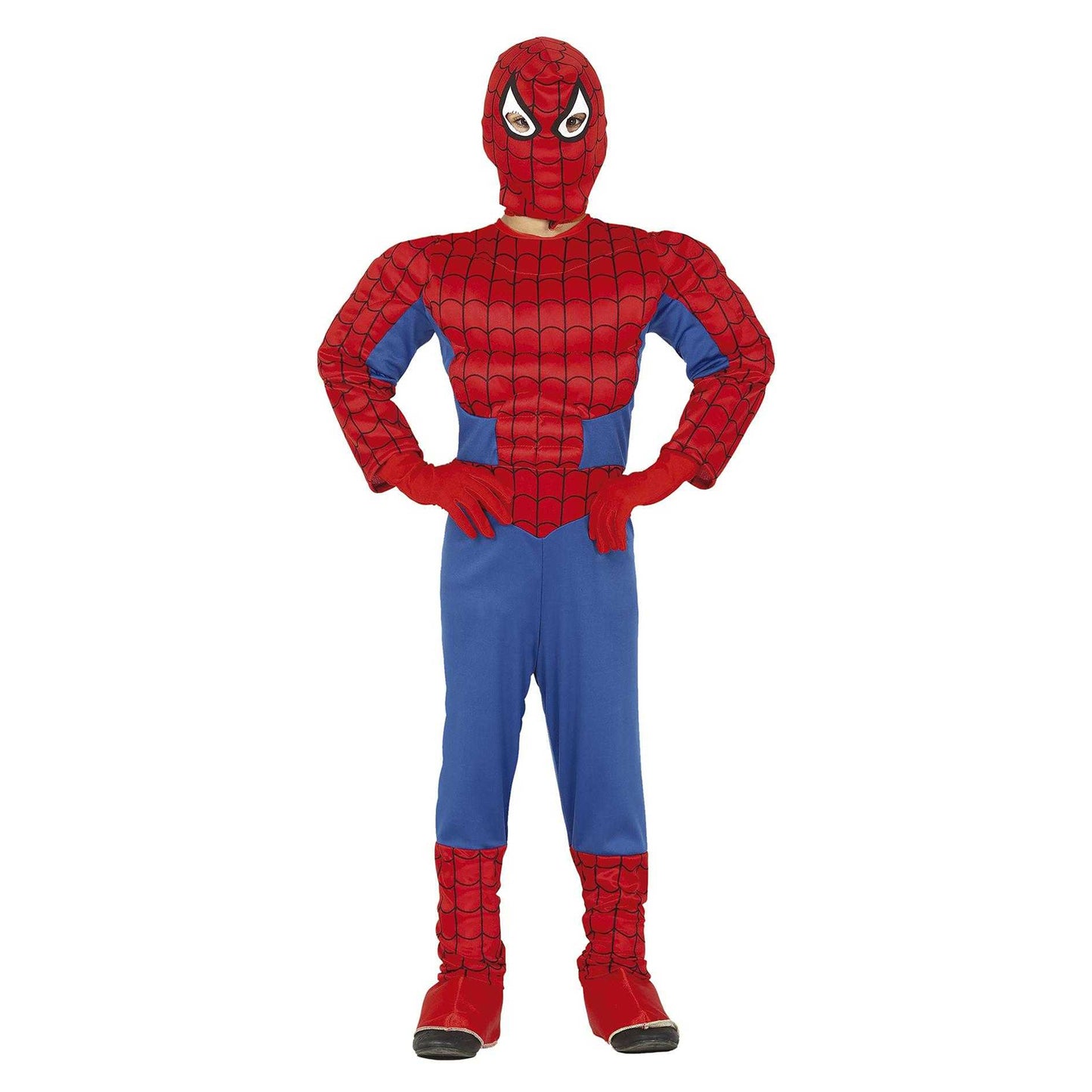 Red-Blue - Front - Fiestas Guirca Boys Superhero Costume Set
