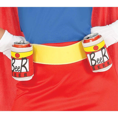 Blue-Red - Side - Fiestas Guirca Womens-Ladies Beer Costume Set