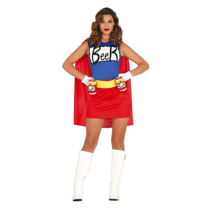 Blue-Red - Front - Fiestas Guirca Womens-Ladies Beer Costume Set