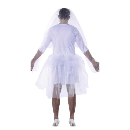 White - Back - Fiestas Guirca Mens Bride Costume Set