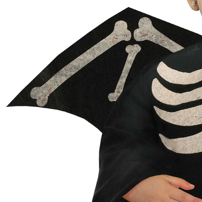 Black-White - Side - Fiestas Guirca Baby Skeleton Bat Costume Set
