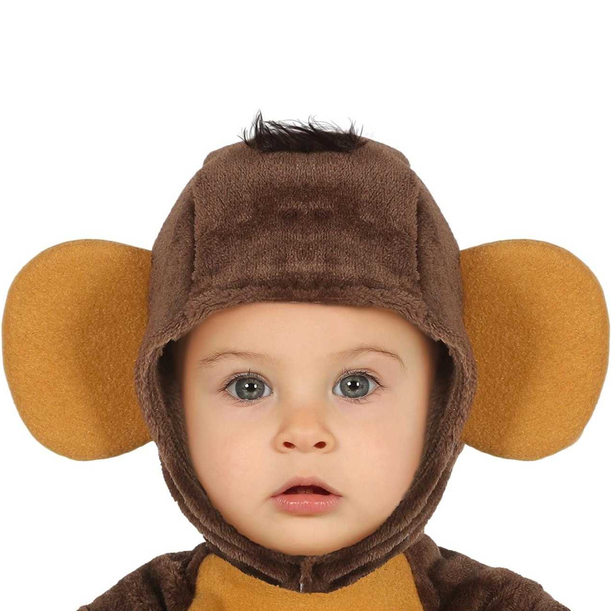 Brown - Back - Fiestas Guirca Baby Monkey Costume Set