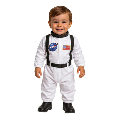 White-Black - Front - Fiestas Guirca Baby Astronaut Costume
