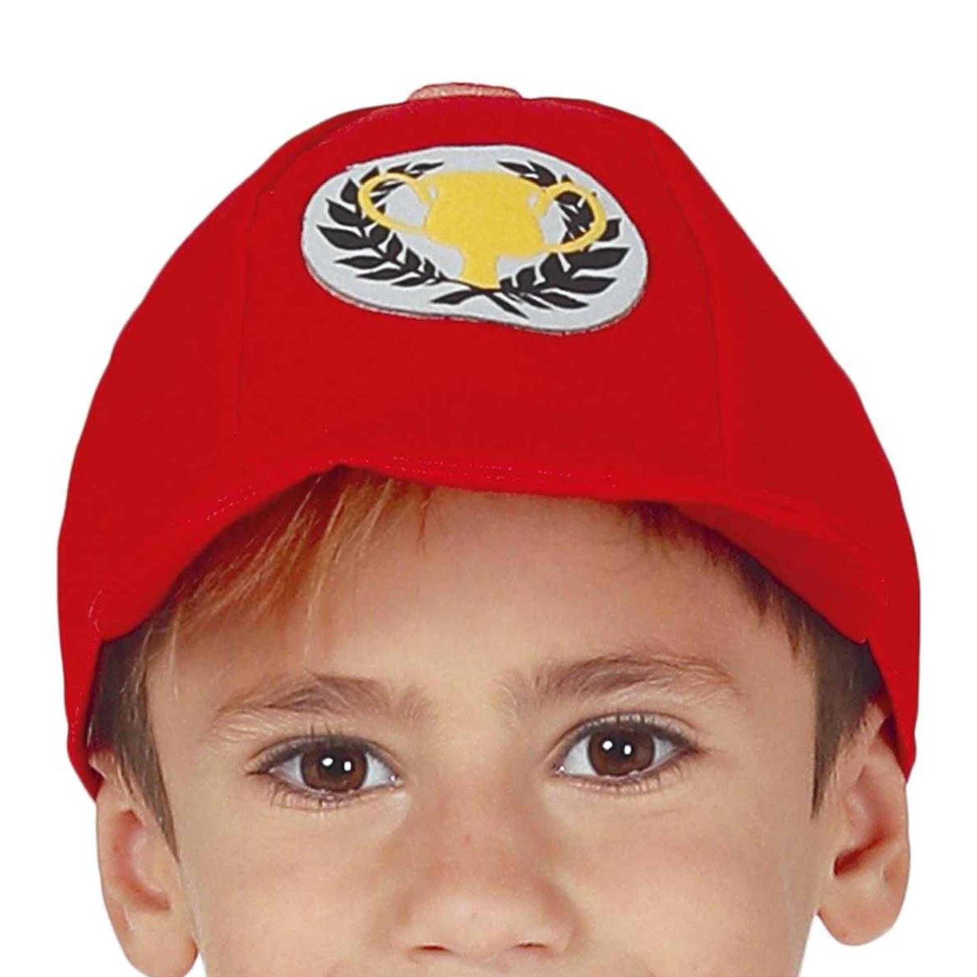 Red-White - Back - Fiestas Guirca Childrens-Kids Formula Driver Costume Set