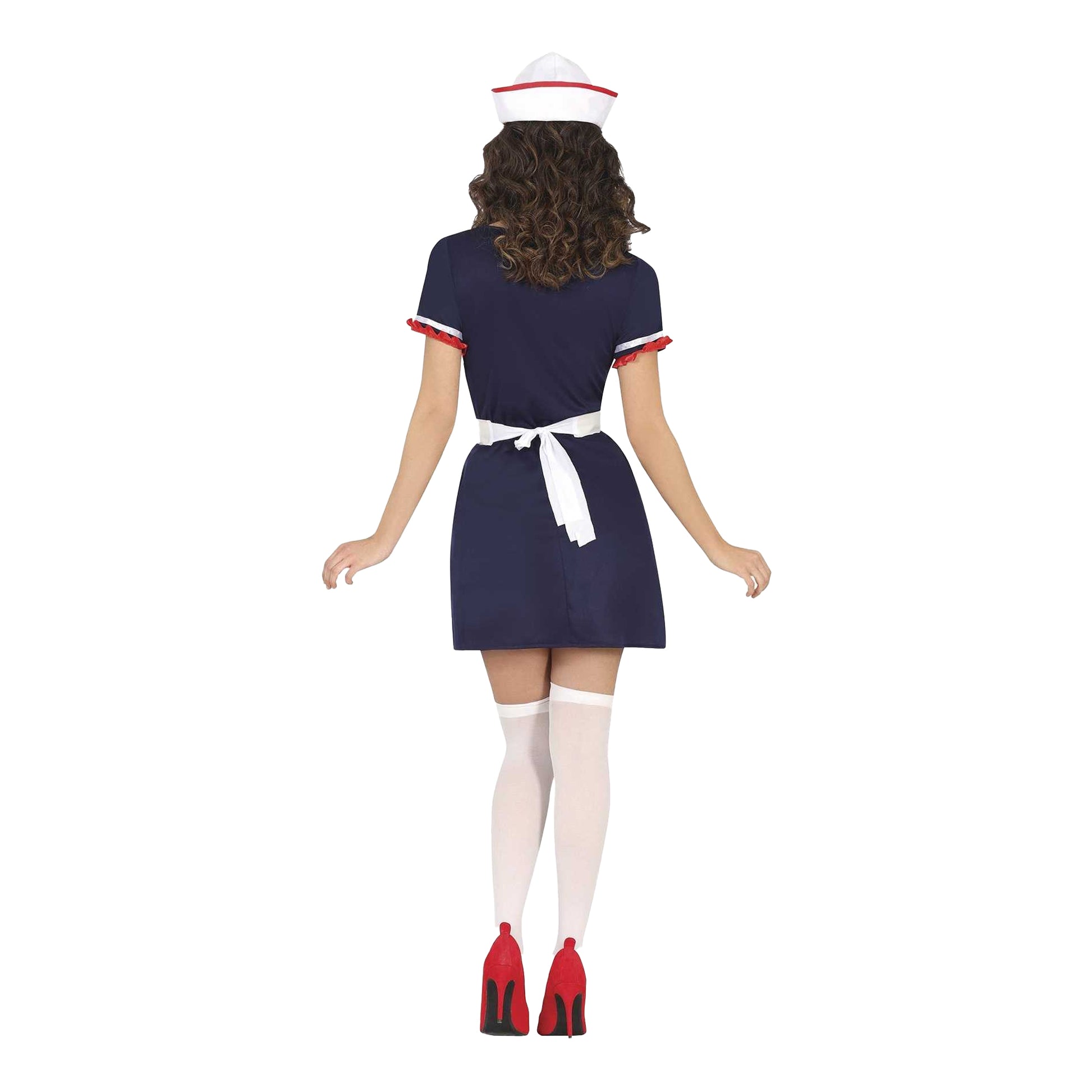 Blue-White - Back - Fiestas Guirca Womens-Ladies Sailor Costume Set