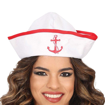 Blue-White - Side - Fiestas Guirca Womens-Ladies Sailor Costume Set