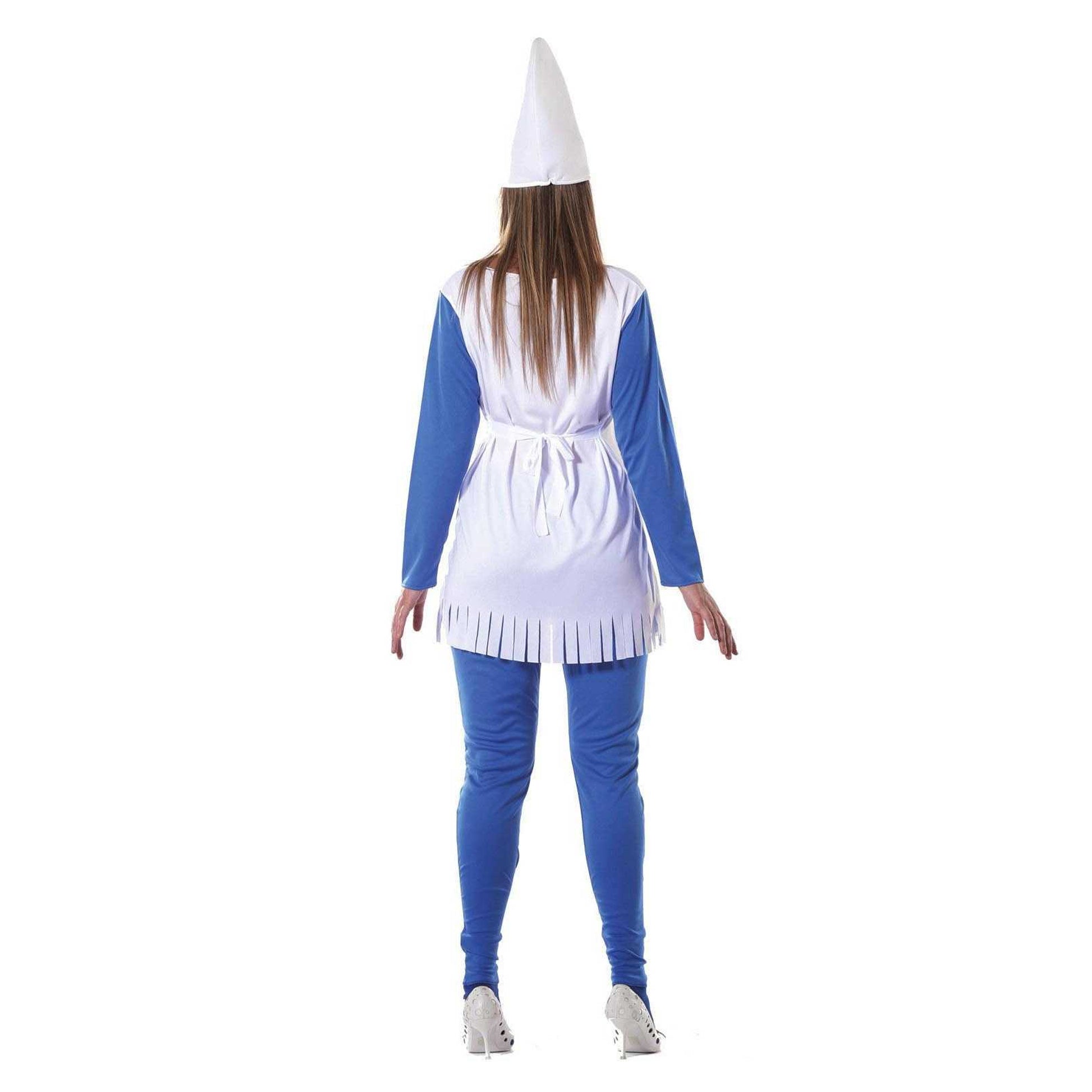 Blue-White - Back - Fiestas Guirca Womens-Ladies Dwarf Costume Set