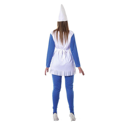Blue-White - Back - Fiestas Guirca Womens-Ladies Dwarf Costume Set