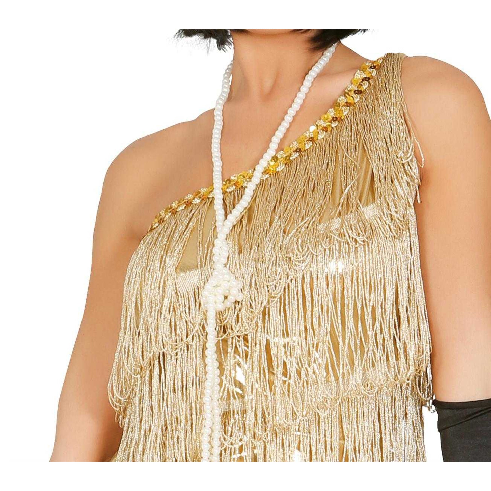 Gold - Side - Fiestas Guirca Womens-Ladies Charleston Costume Set