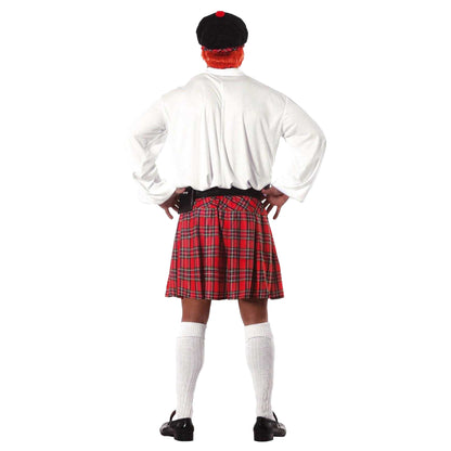 White-Red - Back - Fiestas Guirca Mens Scotsman Costume Set