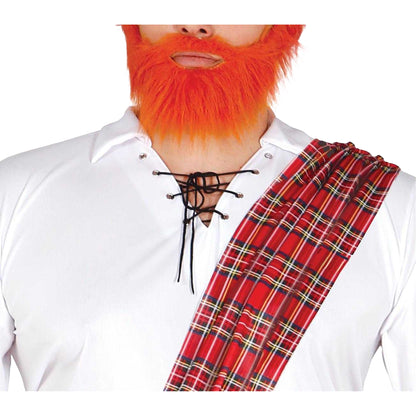 White-Red - Side - Fiestas Guirca Mens Scotsman Costume Set