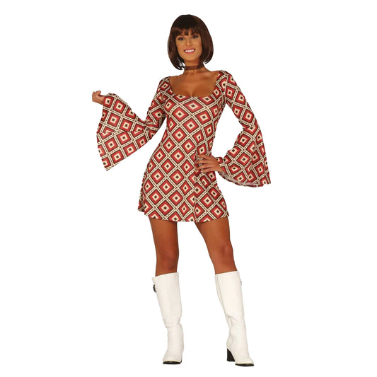 Multicoloured - Front - Fiestas Guirca Womens-Ladies Disco Costume Dress