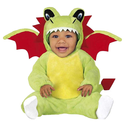 Green-Red - Front - Fiestas Guirca Baby Dragon Costume Set