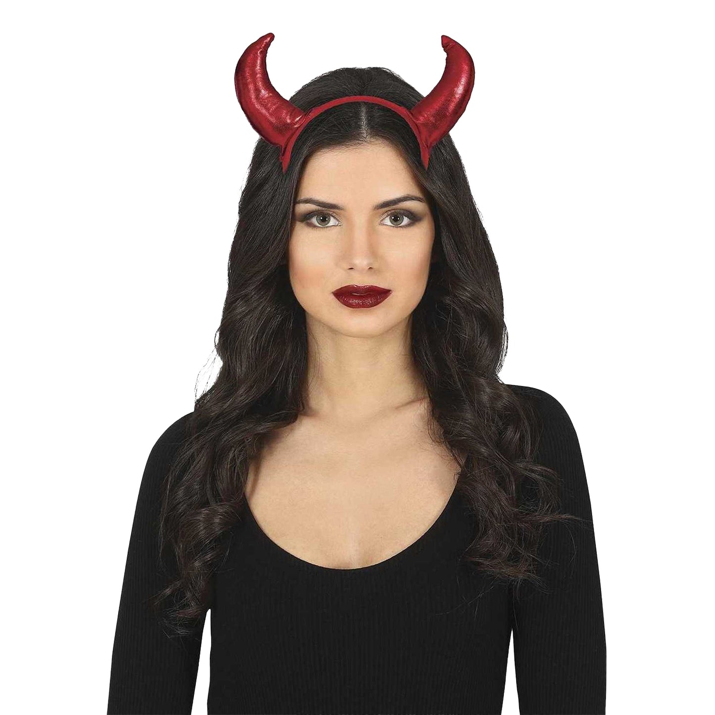 Red - Back - Fiestas Guirca Womens-Ladies Devil Horns Headband