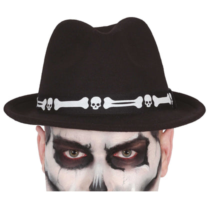 Black - Side - Fiestas Guirca Unisex Adult Bones Costume Hat