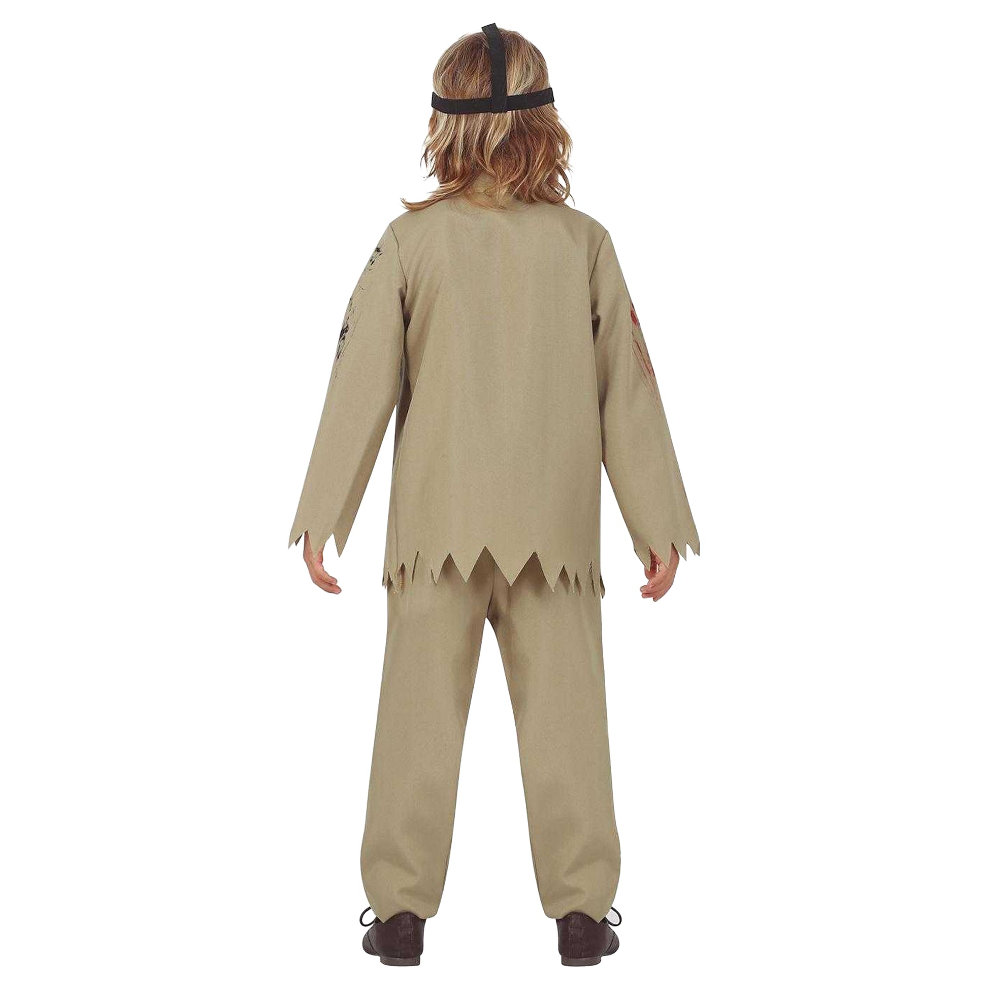 Beige-Blue - Back - Fiestas Guirca Childrens-Kids Jazz Dead Costume Set